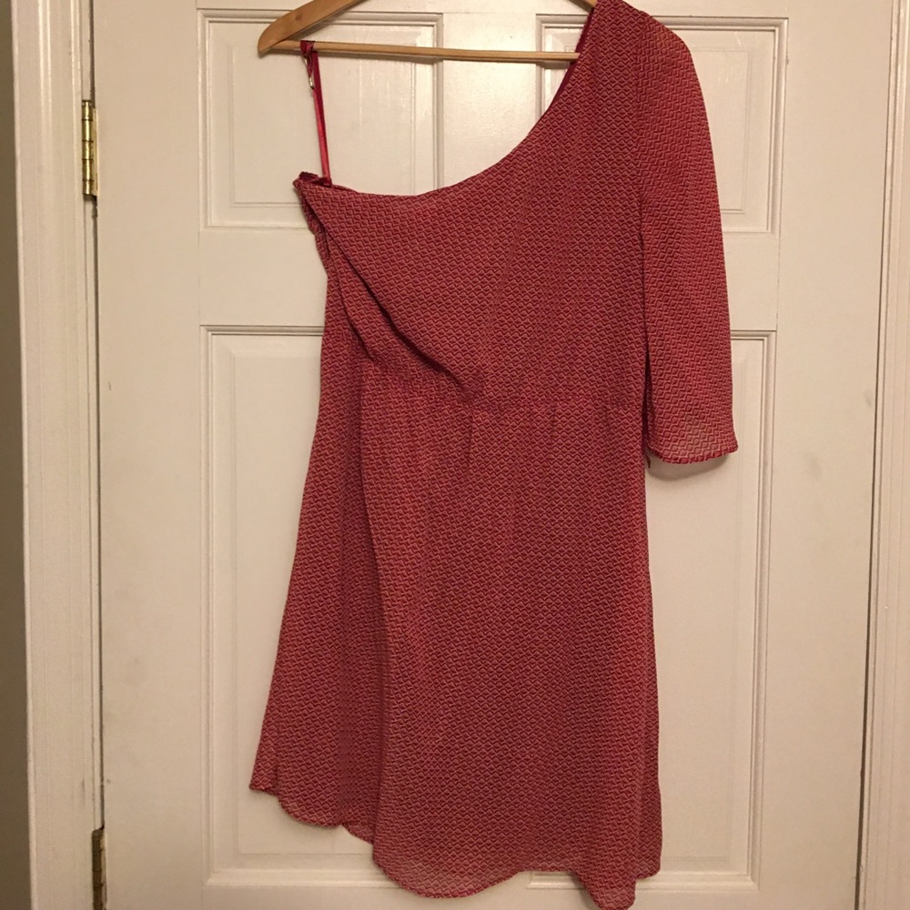 Jessica Simpson multi pink off the shoulder dress